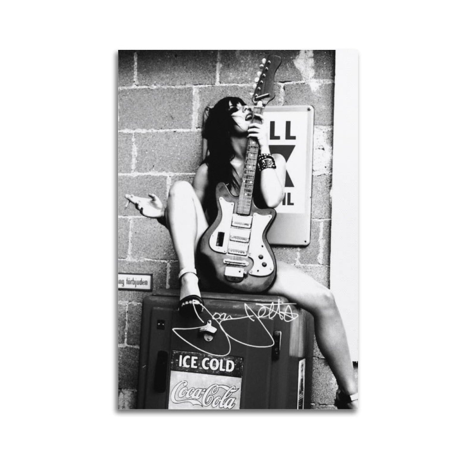 CHYCYGDHCHYCYGDH Joan Jett Poster Vintage Music Poster Female Singer Poster Play The Guitar Poster Poster Art Decor Painting Aesthetic Wall Art Canvas for Bedroom Decor 12x18inch(30x45cm) Style-4