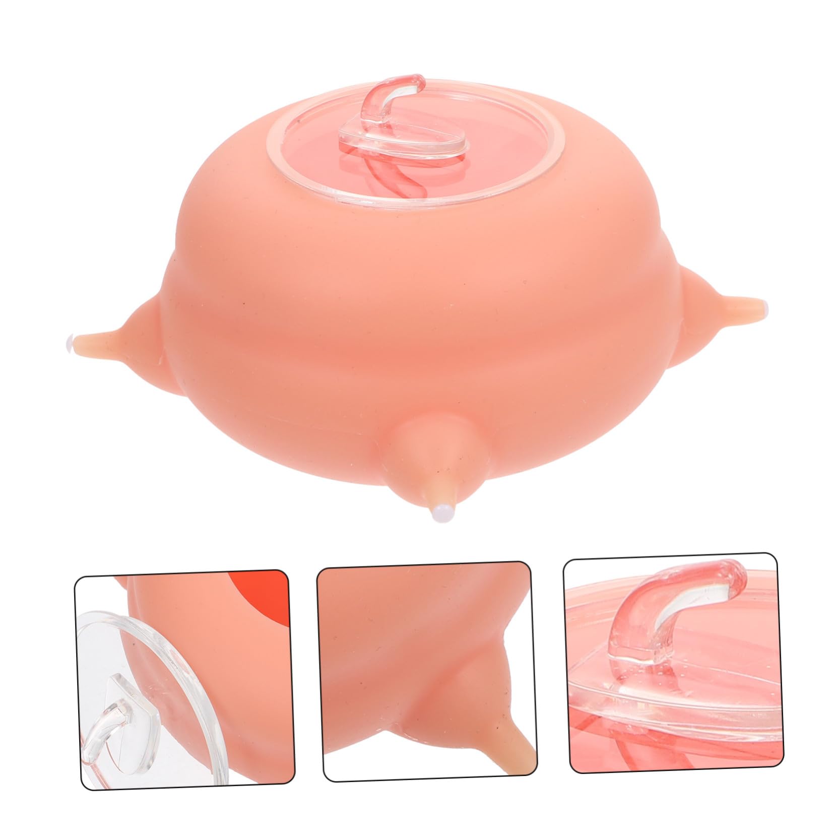 POPETPOP Biberon per Gattini in Silicone Rosa Resistente ad Alte Temperature e Non Deformabile, Strumento per Alimentazione di Cuccioli la Prima Fase di Allattamento