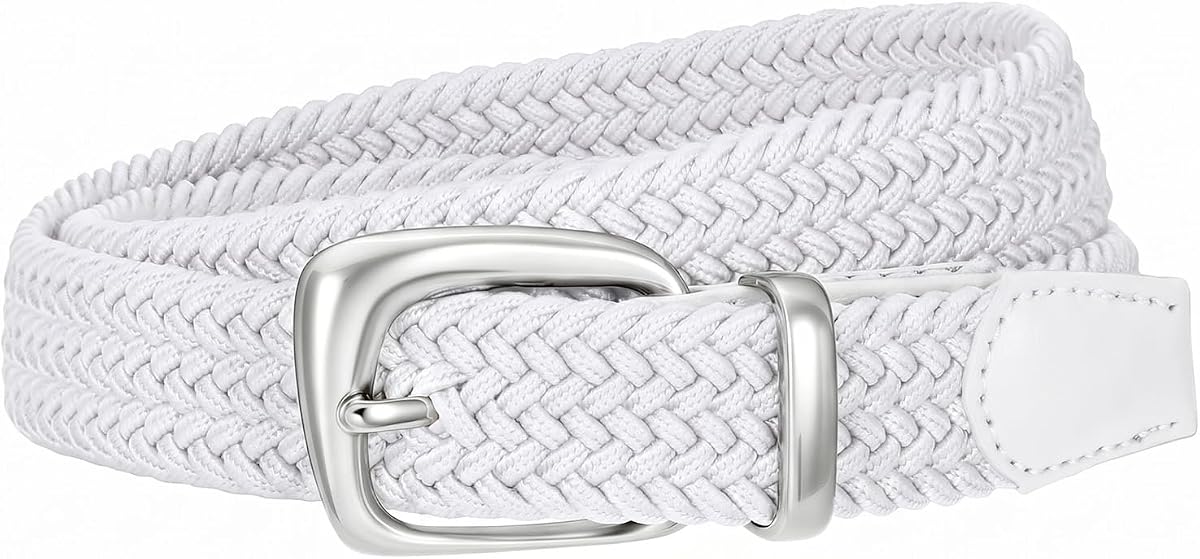 Cinturón trenzado elástico para mujer, cinturón tejido elástico a la moda para pantalones vaqueros, cinturón informal de Golf para mujer