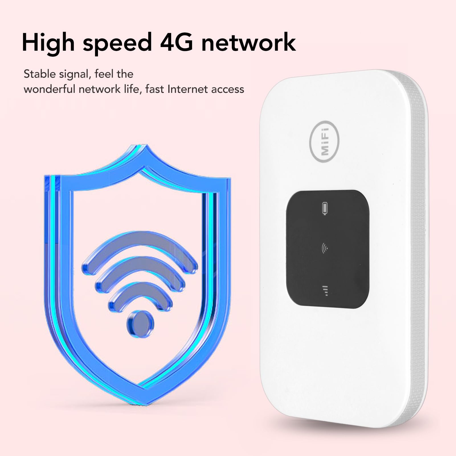 Mobiele Draadloze Netwerkrouter, 4G LTE internethotspot met LED scherm, SIM kaartsleuf, 2100mAh batterij, 10 Gebruikers voor Delen, WiFi modem dongle voor Reizen voor Telefoon Computer Laptop