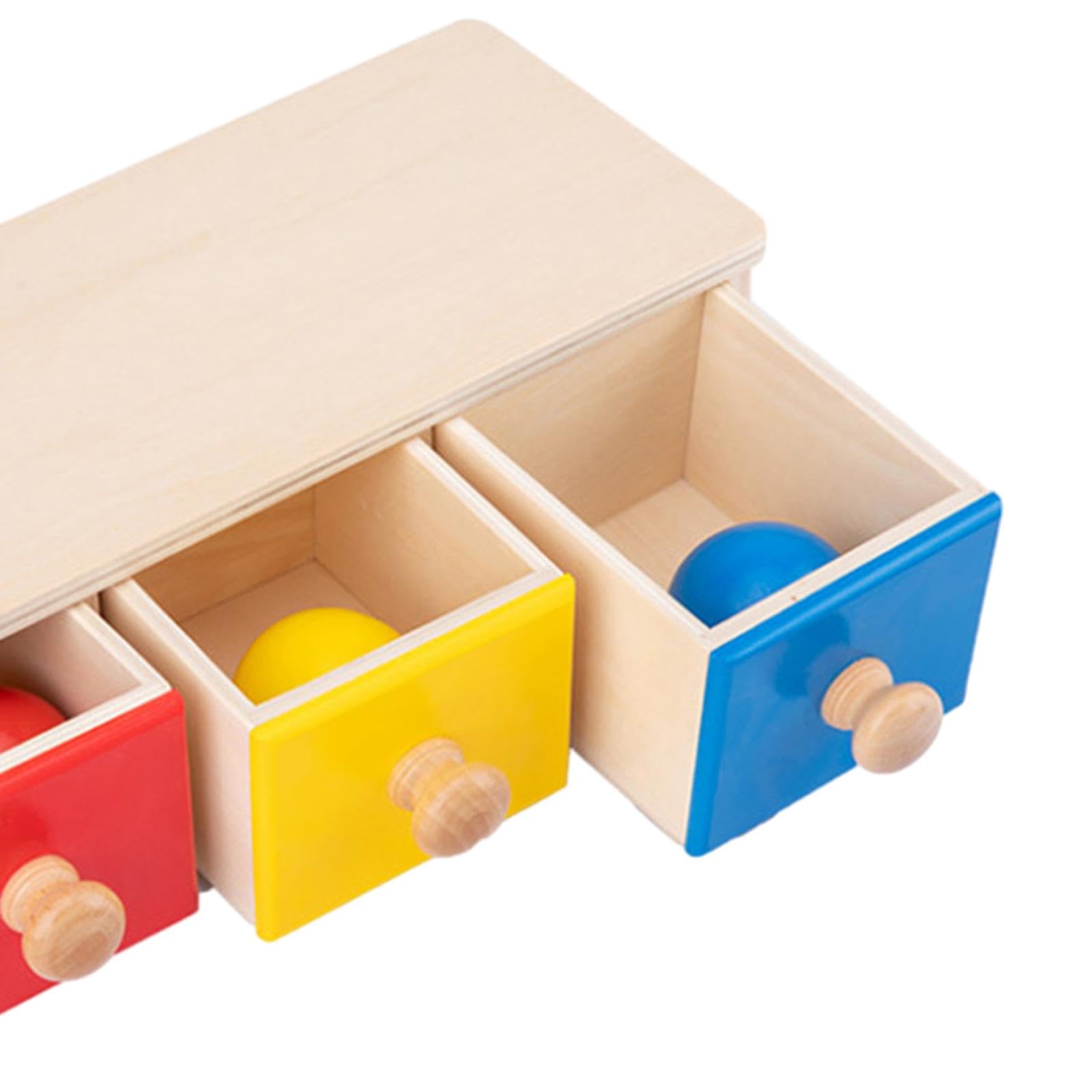 Giocattoli Educativi Scatola Oggetto Giocattolo Legno Migliora Abilità Cognitive Sviluppo Destrezza Bambini Adatto per, 3 cassetti