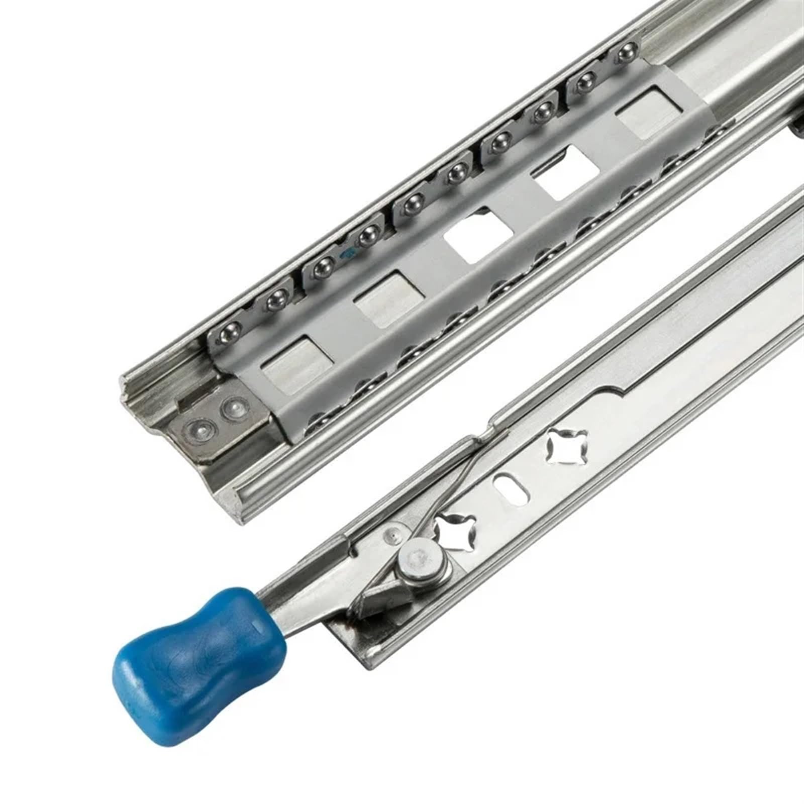 Guías con rodamientos de Bolas, Guía for cajones de Alta Resistencia, 2 Unidades, 120kg, 53mm Ancho, telescópica(No Lock (Type),50in(1250mm))