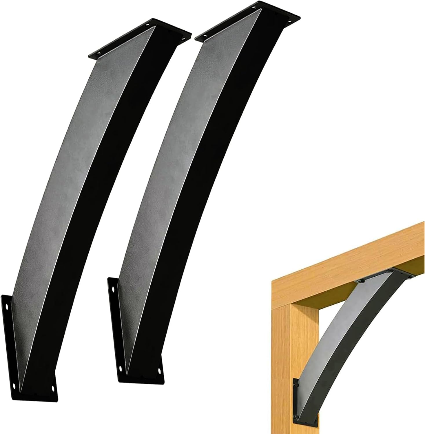 Soportes de ángulo 45° para vigas de acero 2 piezas miniatura 1