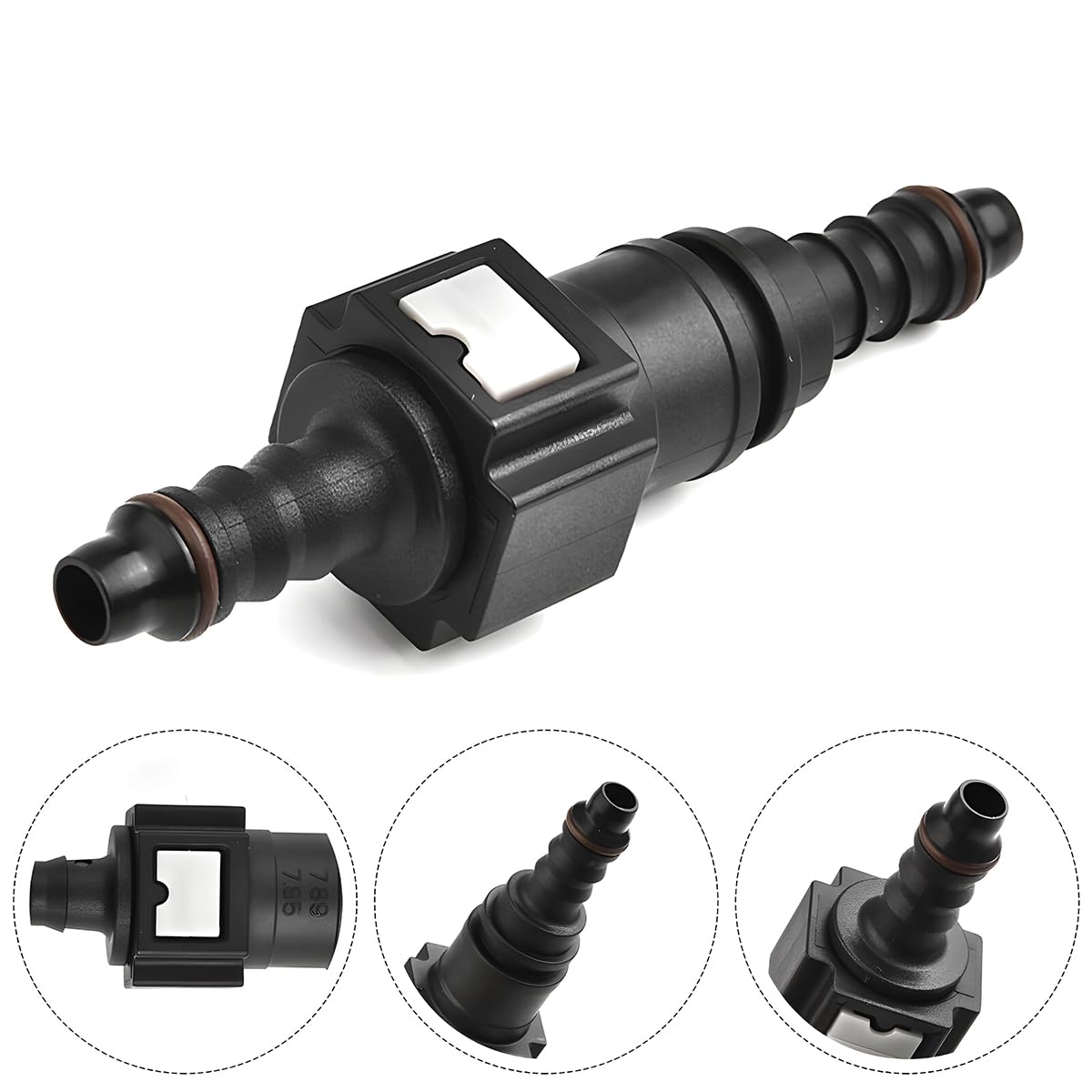 JNNJ 2 tubi del carburante, attacco rapido, maschio, chiusura rapida, tubo per auto (ID6)