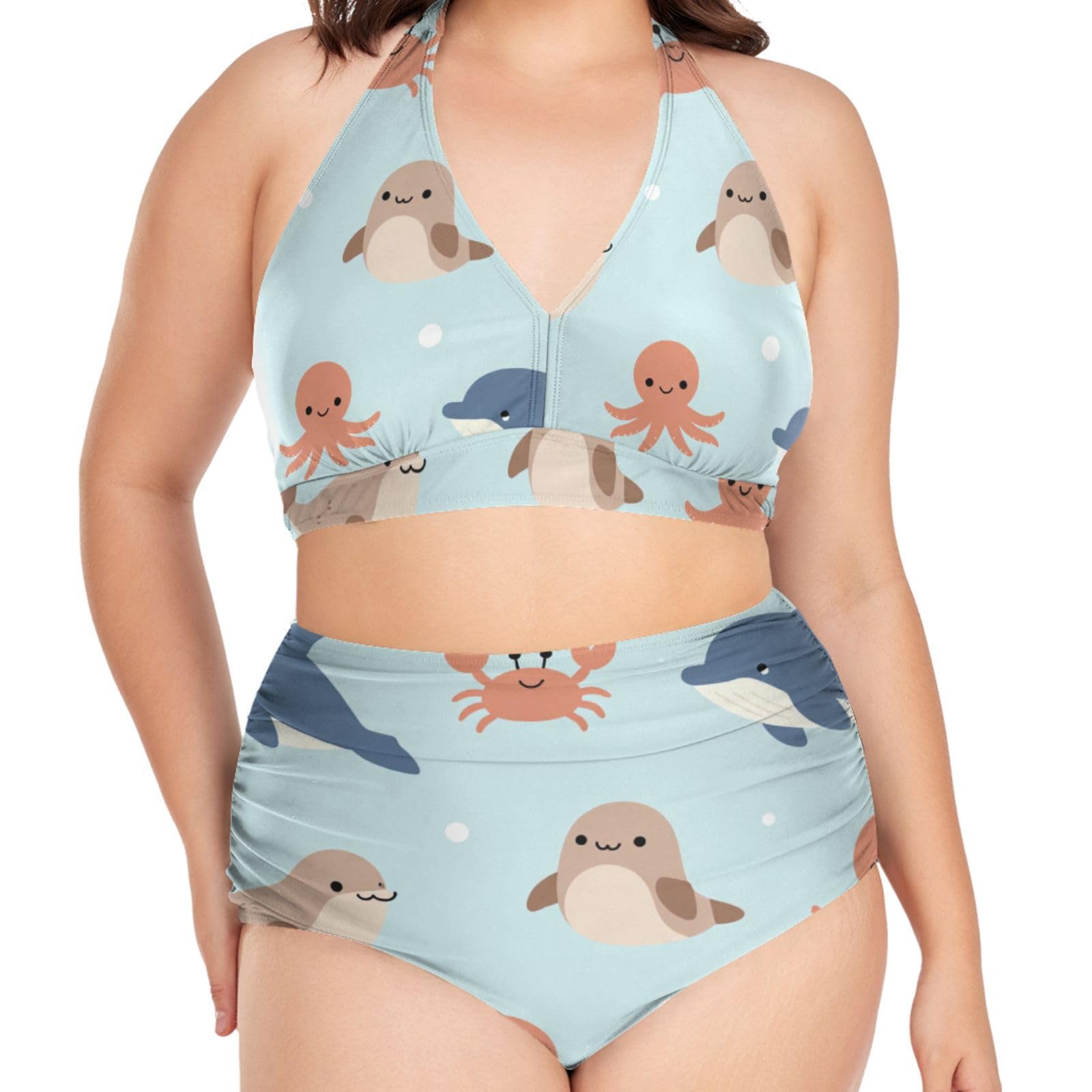 FRODOTGV Stroje kąpielowe damskie plus size L-4XL