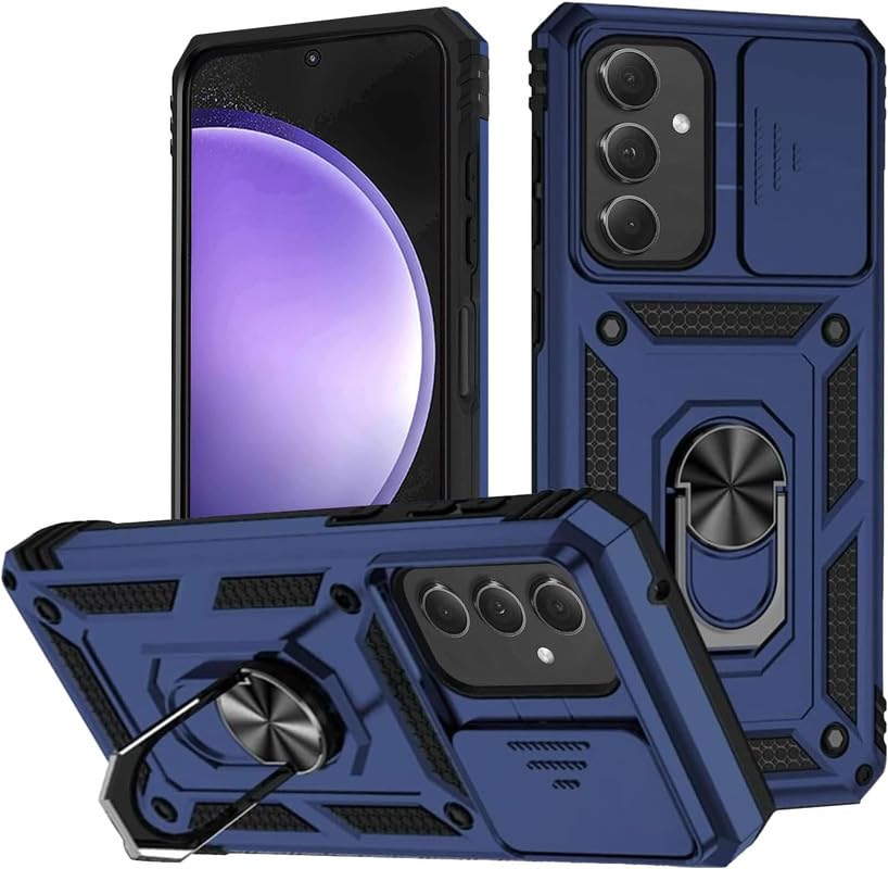 Helix Hard Case Robotic Sliding Camera Window Shockproof Ring Case, Heavy Duty Bumper Case with Kickstand for Samsung Galaxy S23 FE 5G 6.4" - Blue (Sliding Camera Window) (B0CM23N2GB) Amazon Price History, Amazon Price Tracker
