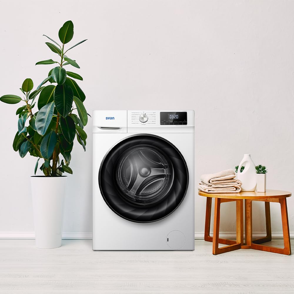 Svan Lavadora 10Kg Carga Frontal Blanco SL10400AIDVB. 1750W, 1400rpm, Motor Inverter, 15 Programas, Función Stop&Go, Tambor Waterdrop, Clase de Eficiencia Energética A Svan Lavadora 10Kg Carga Frontal Blanco SL10400AIDVB. 1750W, 1400rpm, Motor Inverter, 15 Programas, Función Stop&Go, Tambor Waterdrop, Clase de Eficiencia Energética A