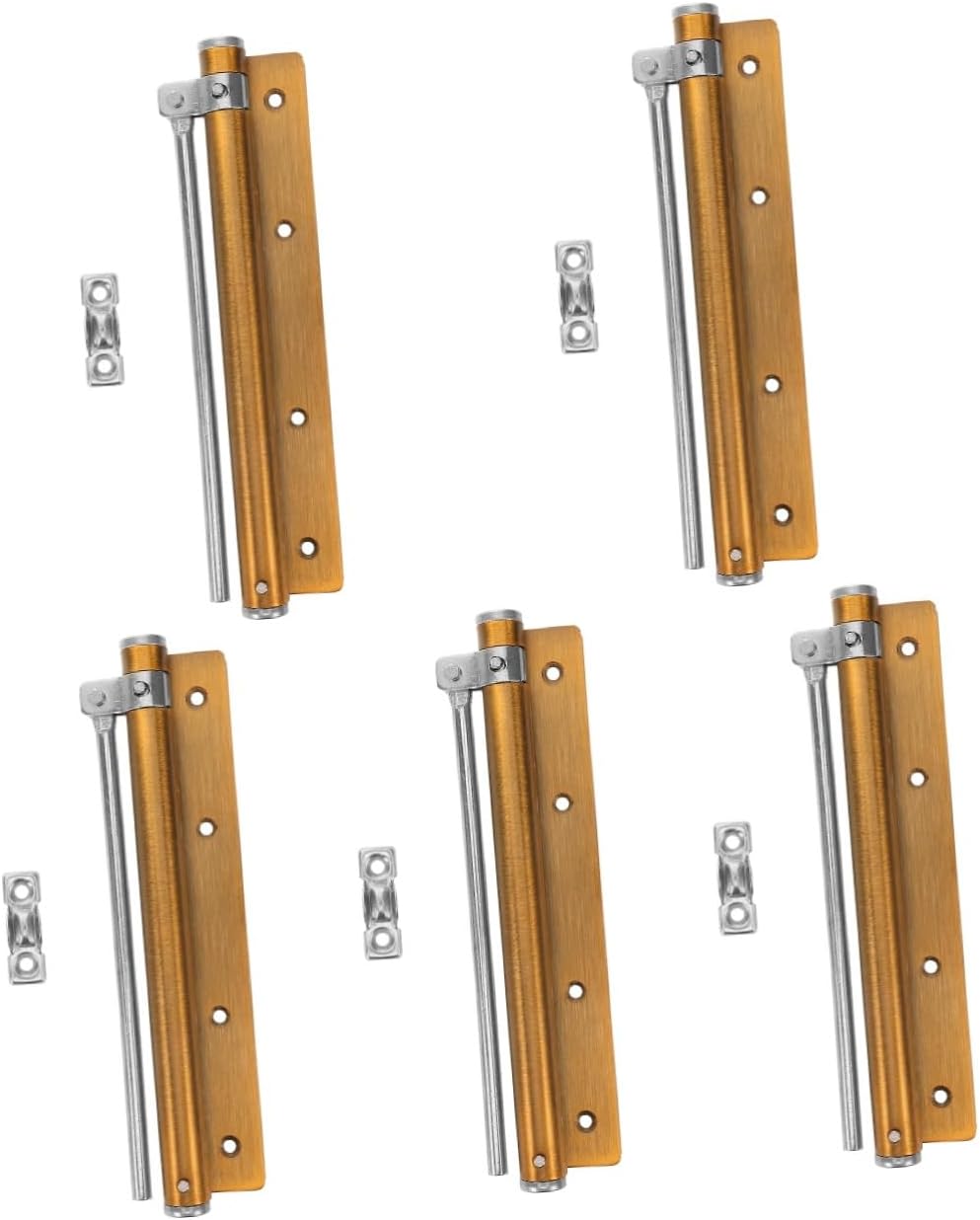 Gadpiparty 5pcs Automatic Door Closer Home Double Spring Door Closers Stainless Steel for Easy Installation