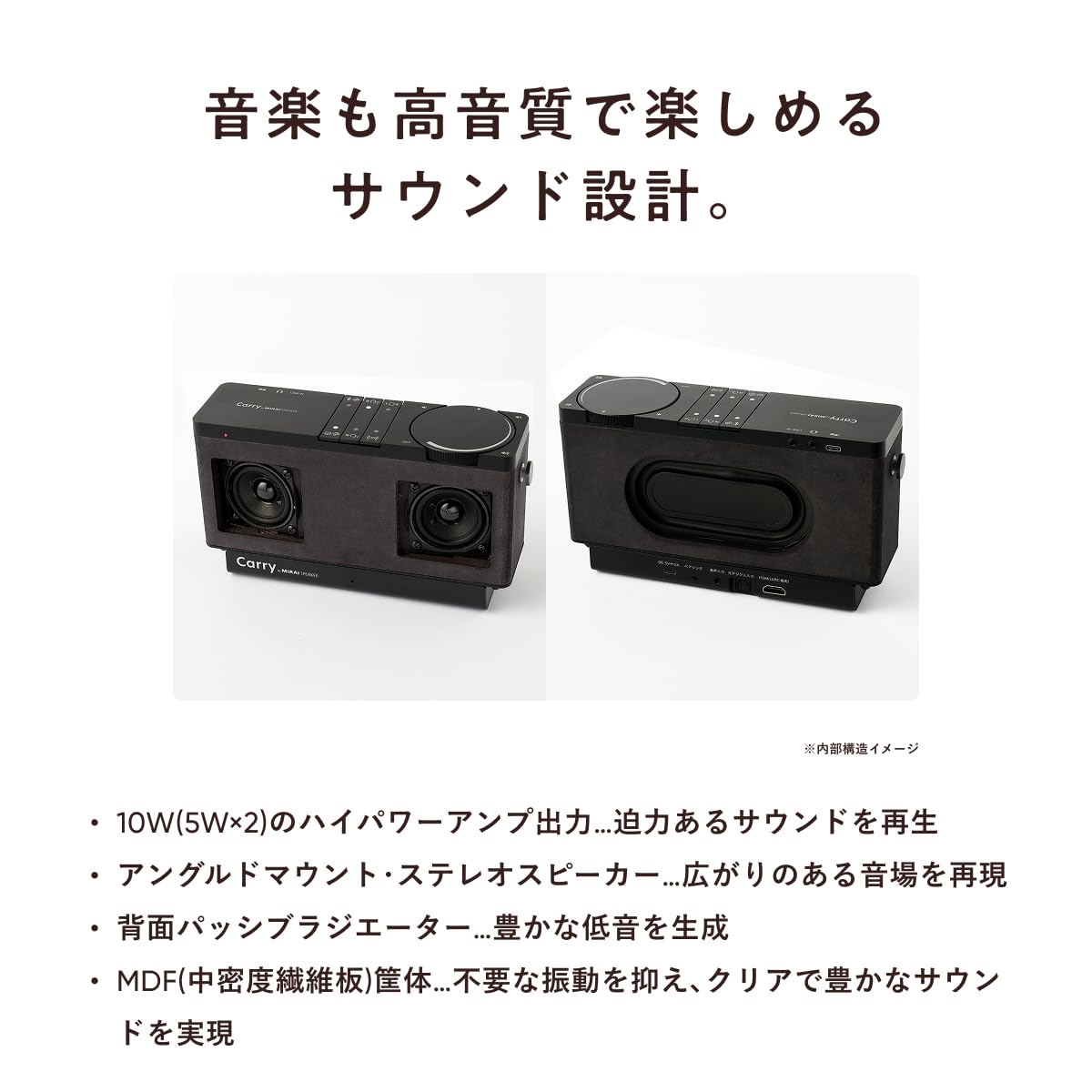 【新品】ミライスピーカー Carry 2026年無線モデル　Bluetooth Amazon.co.jp: 【公式】ミライスピーカー・シリーズの2026年 無線