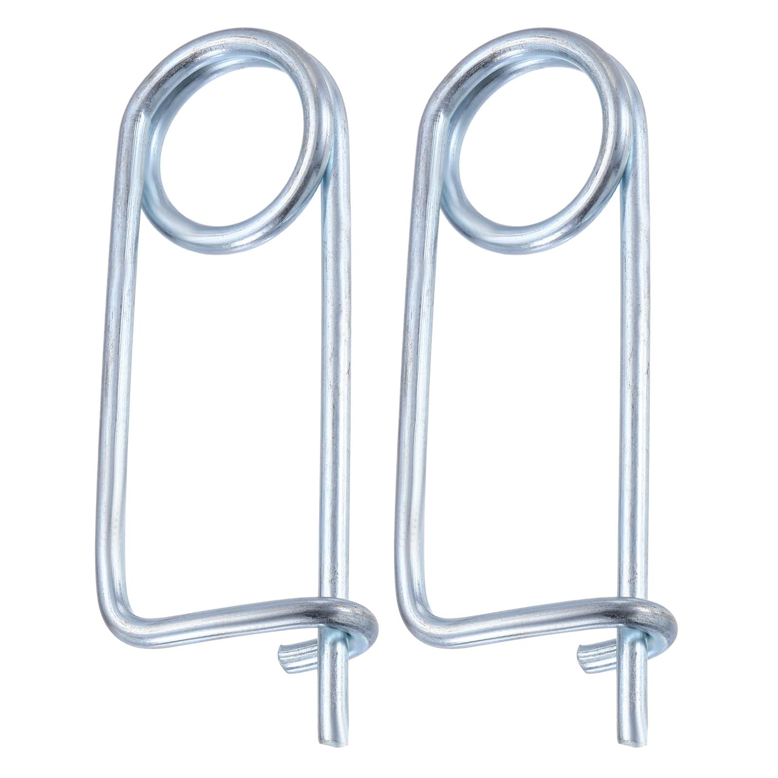 PATIKIL M6x77mm / 0.24"x3.03" Brooch Shape Cotter Safety Pin Spring Pin Fastener, 2 Pcs Steel Quick Lock Brooch Locking Fastener for Farm Garden Lawn Hook Hitch