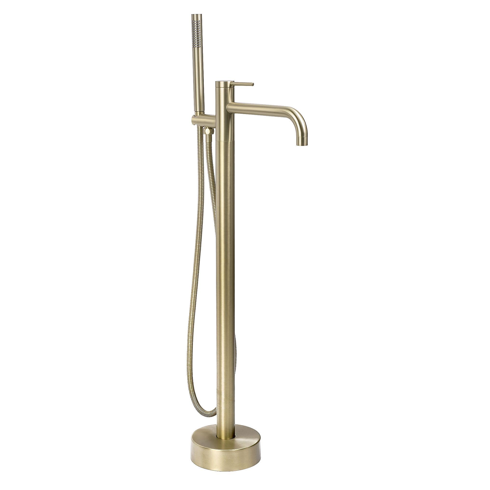 Robinet de baignoire sur pied Clif Rea or brossé 99,5cm pour salle de bain