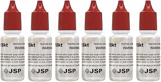 Gemtone Gold Testing Kit, 18K Purity Testing Solution, 6 Bottles, Jewelry and Precious Metal Analysis