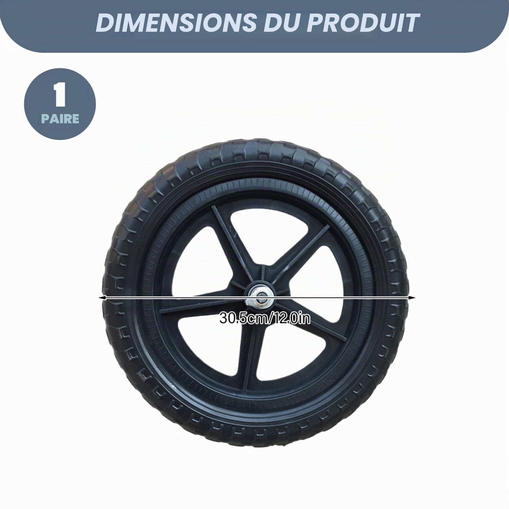 1 Paire de Roues de vélo Remplacement pour Enfants, Roue vélo d'équilibre 12 Pouces, Accessoires réparation légers pour vélos et Entretien, Roues d'entraînement pour 12 Pouces, entraîneme