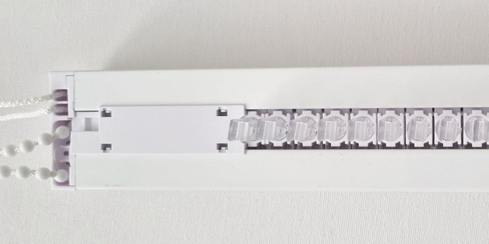 Schiebevorhang Lamellenvorhang auf Maß viele Größen & Farben Blickdicht lichtdurchlässig Fenster Vorhang Vertikaljalousie Schiebegardine (Breite 180,1-200 cm x Höhe 140,1-160 cm, Weiß)