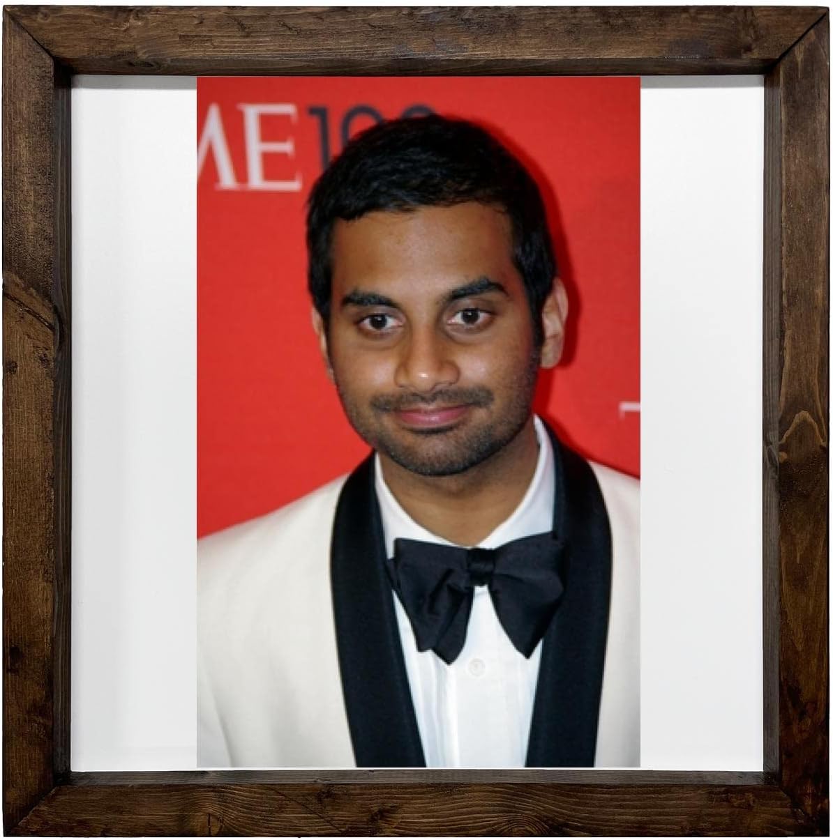 Aziz Ansari - A Nice Print with Wood Frame FCA #FCAG341251, White Background, 6X6
