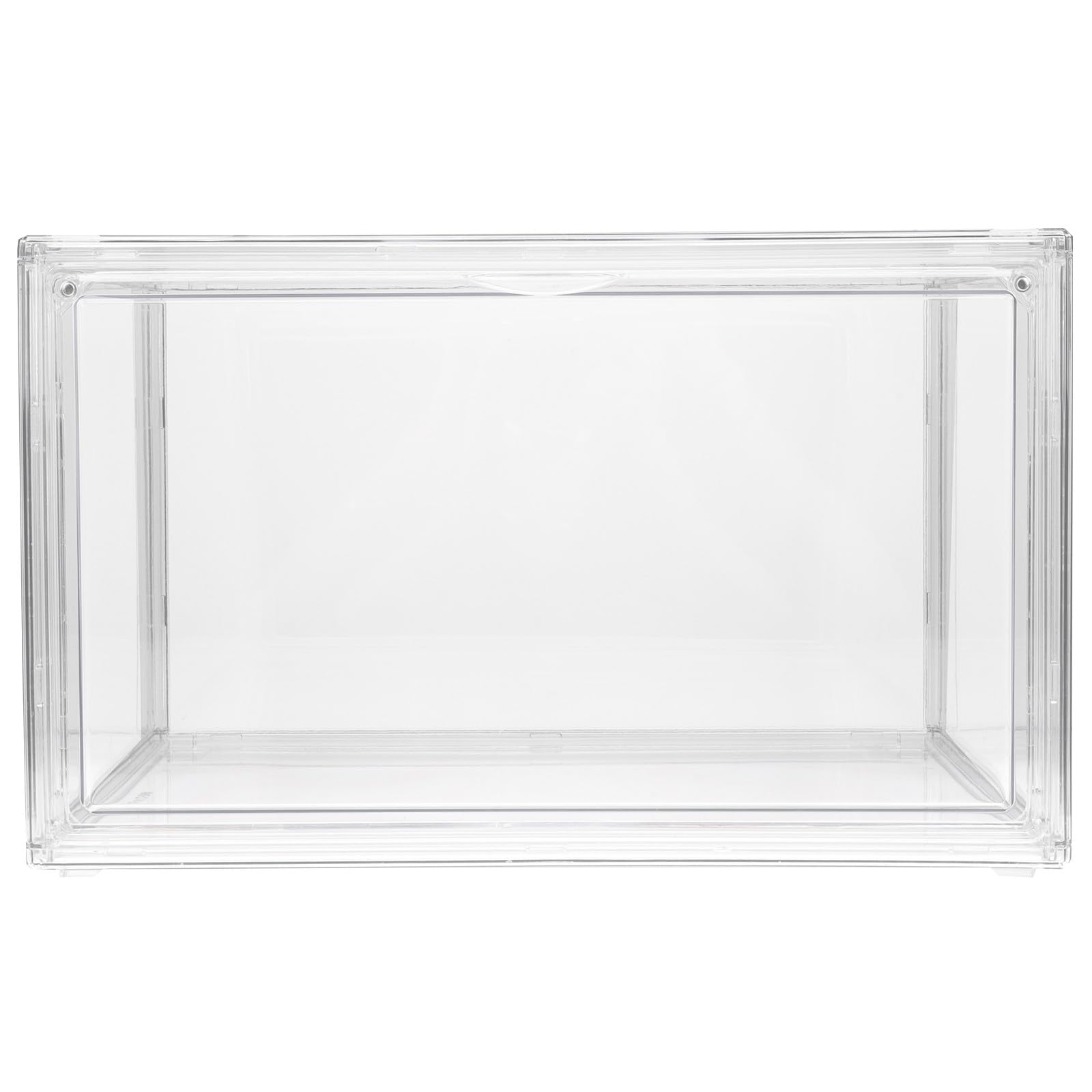 DOITOOL Transparente Stapelbare Acryl Buchaufbewahrungsbox mit Deckel Großer Lagerbehälter für Büro und Zuhause Staubdichtes Bücherregal für Vielseitige Aufbewahrung