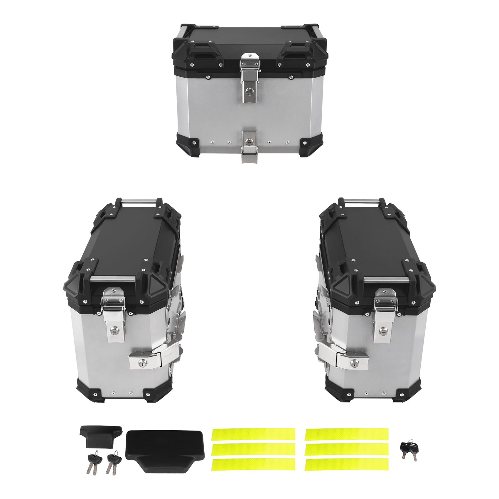 TCMT Trunk Tail Box & Saddlebags Panniers Luggage Case Fit For BMW R1300GS 2023-25 24 Silver