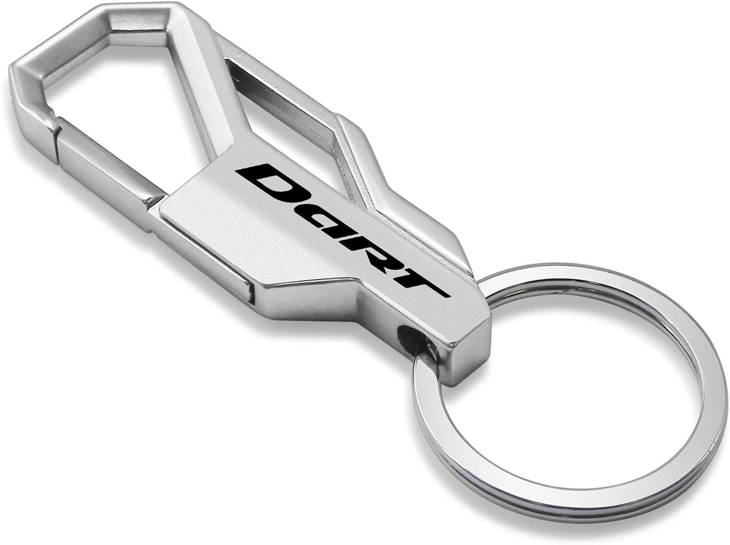 iPick Image for Dodge Dart Silver Carabiner-style Snap Hook Metal Key Chain - Official Licensed