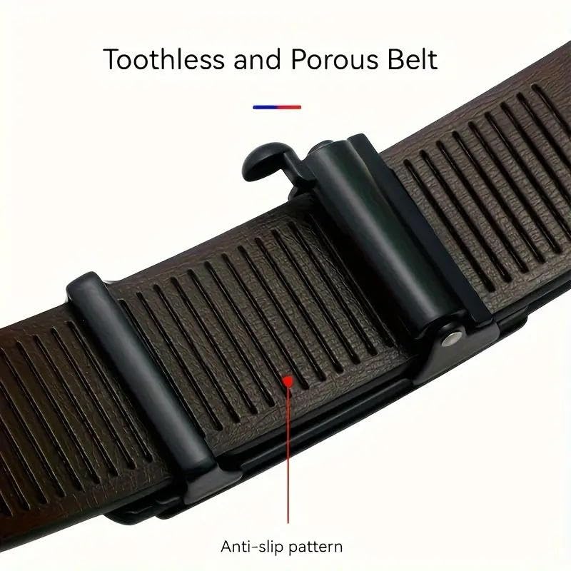 Image of WildHorn Men's Genuine Leather Ratchet Belt for Men| Premium Auto-Lock Buckle | Adjustable up to 48 inch | Formal & Casual Wear | Micro-Adjust Fit | Stylish Gift Box Included