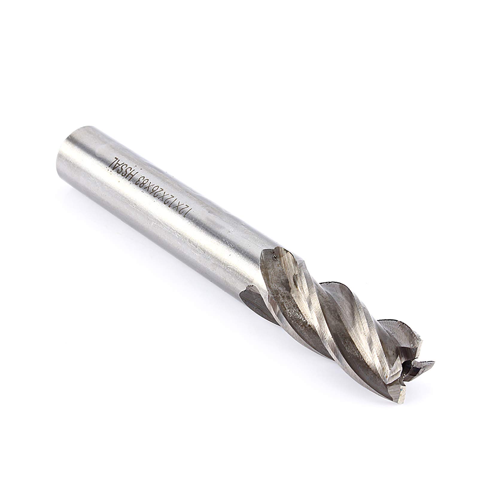 Yosoo Health Gear Frez trzpieniowy HSS 12 mm z 4 ostrzami, wiertło z chwytem prostym do frezowania metalu, narzędzie do szybkiego cięcia CNC, frezarki, wiertarki