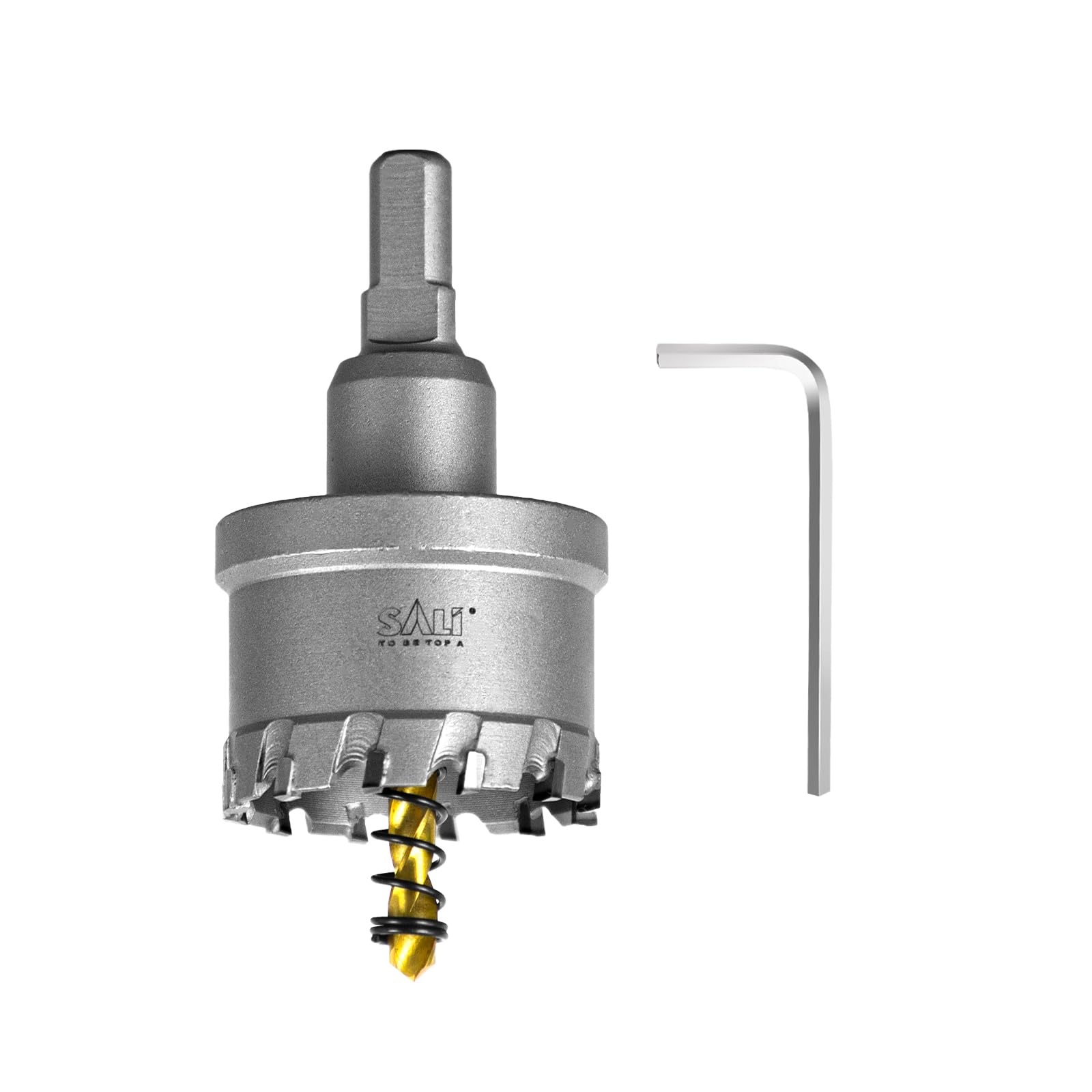 SALI Lochsäge Hartmetall-Bohrer TCT-Metall Lochsäge Bohrer TCT-Bohrer-Lochsägen mit Titanbeschichteter Zentrierbohrer Ideal für Löchern in Edelstahl, Eisen, Legierung, Holz, Kunststoff (Ø 45 mm)
