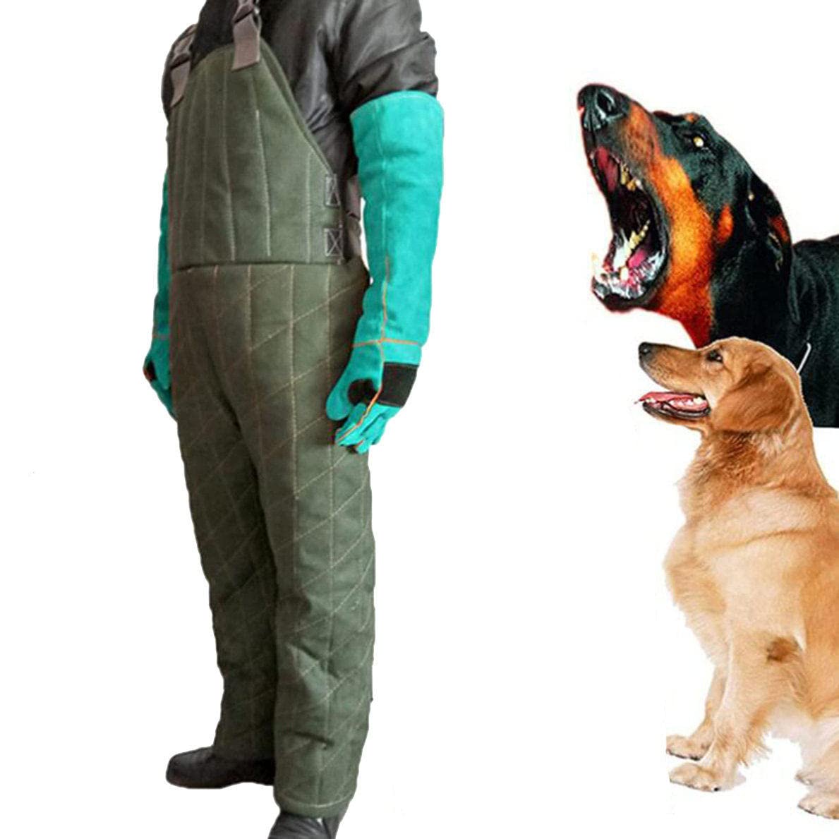 GEJLELDS Dog Bite Suit, Professional Dog Training Bite Resistant Full Bite Protection Suit, Training Dog Protective Clothing Bite To Strengthen Safety Clothing,M