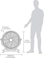 Vista 15 de NewAir Ventilador de exterior de alta velocidad de 20 pulgadas, soporte de piso 2 en 1 resistente al agua o ventilador de montaje en pared