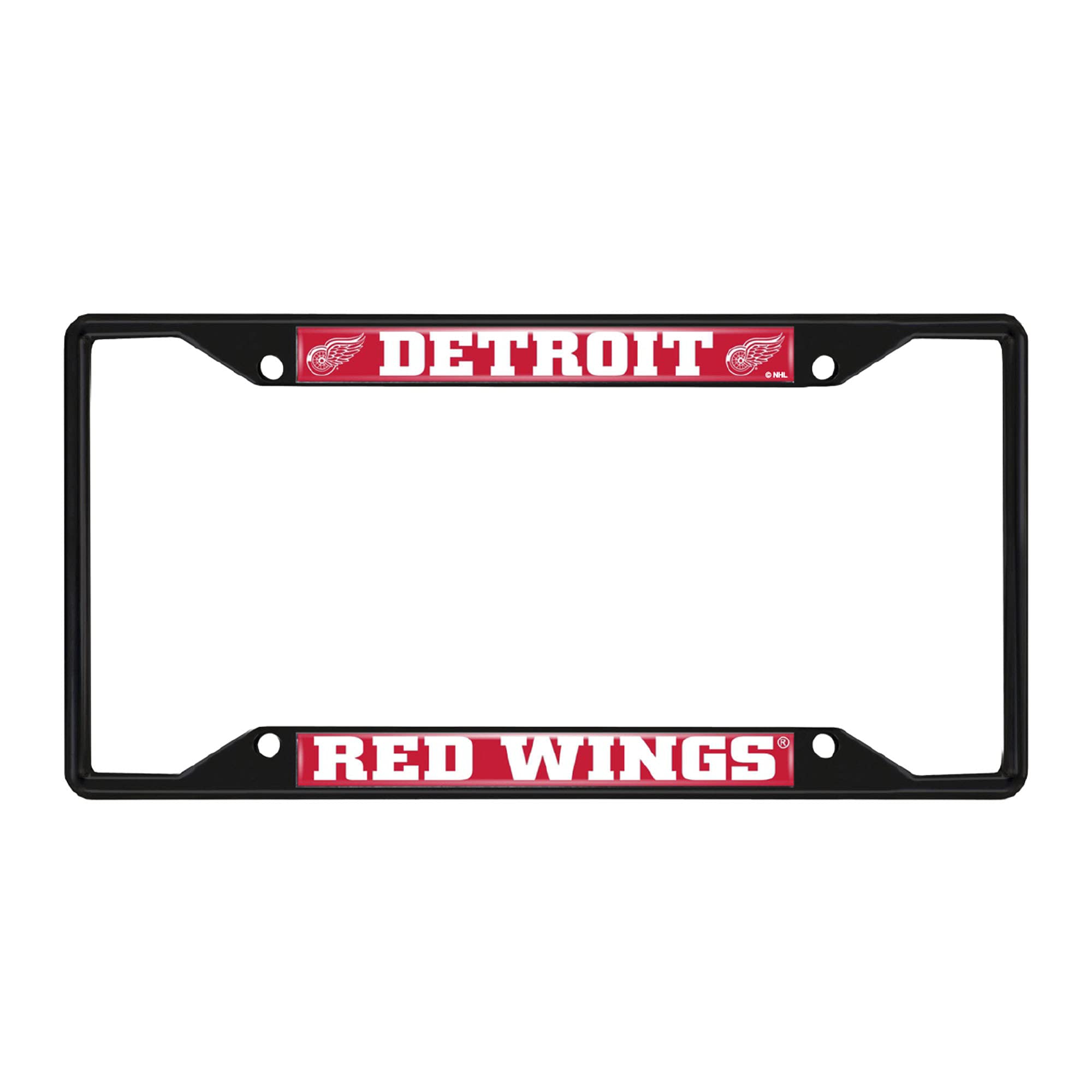 FANMATS 31381 Detroit Red Wings Metal License Plate Frame Black Finish