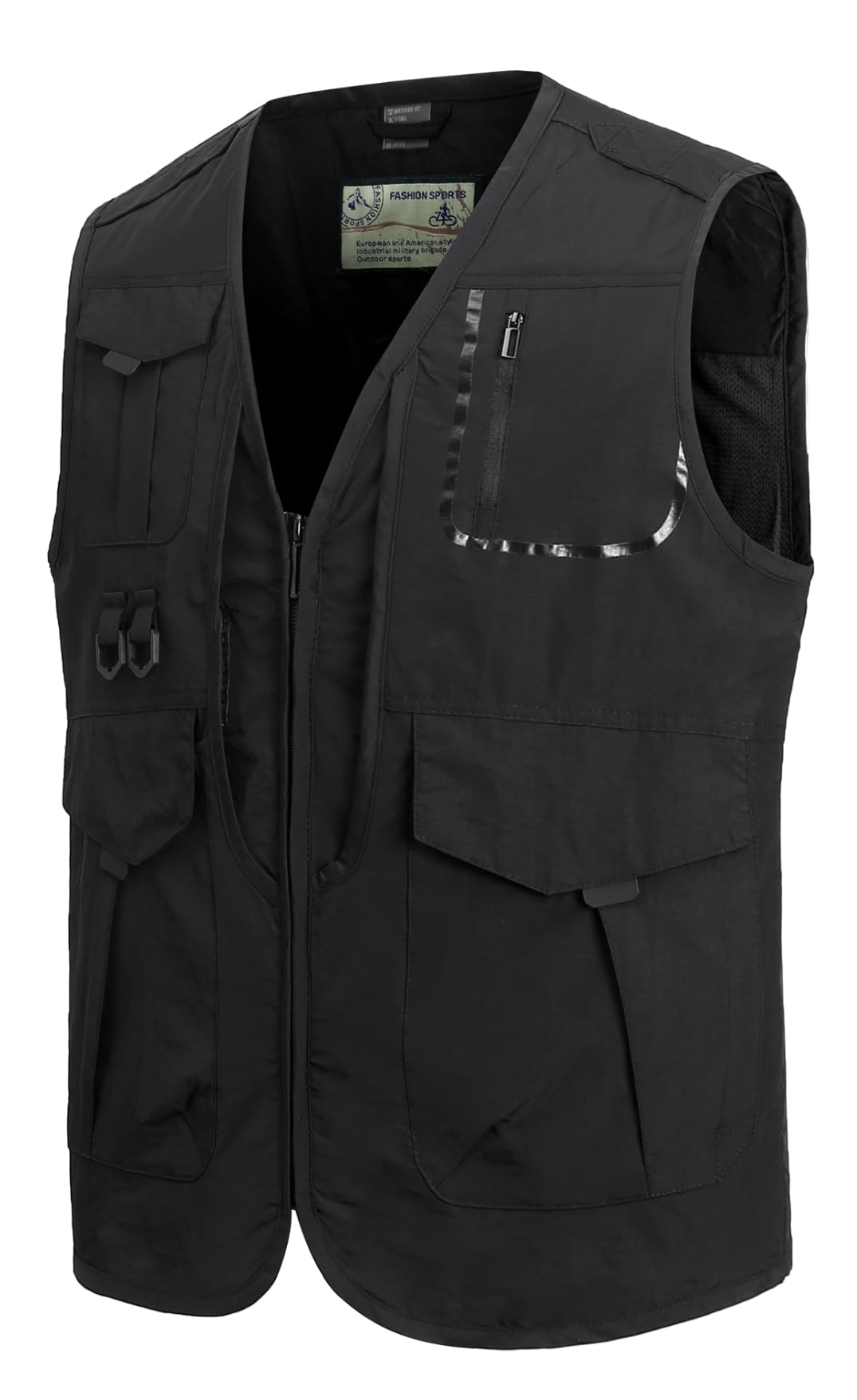 Gilet da Pesca da Uomo All'Aperto Gilet Multi-Tasca Gilet da Senza Maniche Traspirante Asciugatura Rapida Giacca da Lavoro Giubbino Caccia Fotografi Gilet