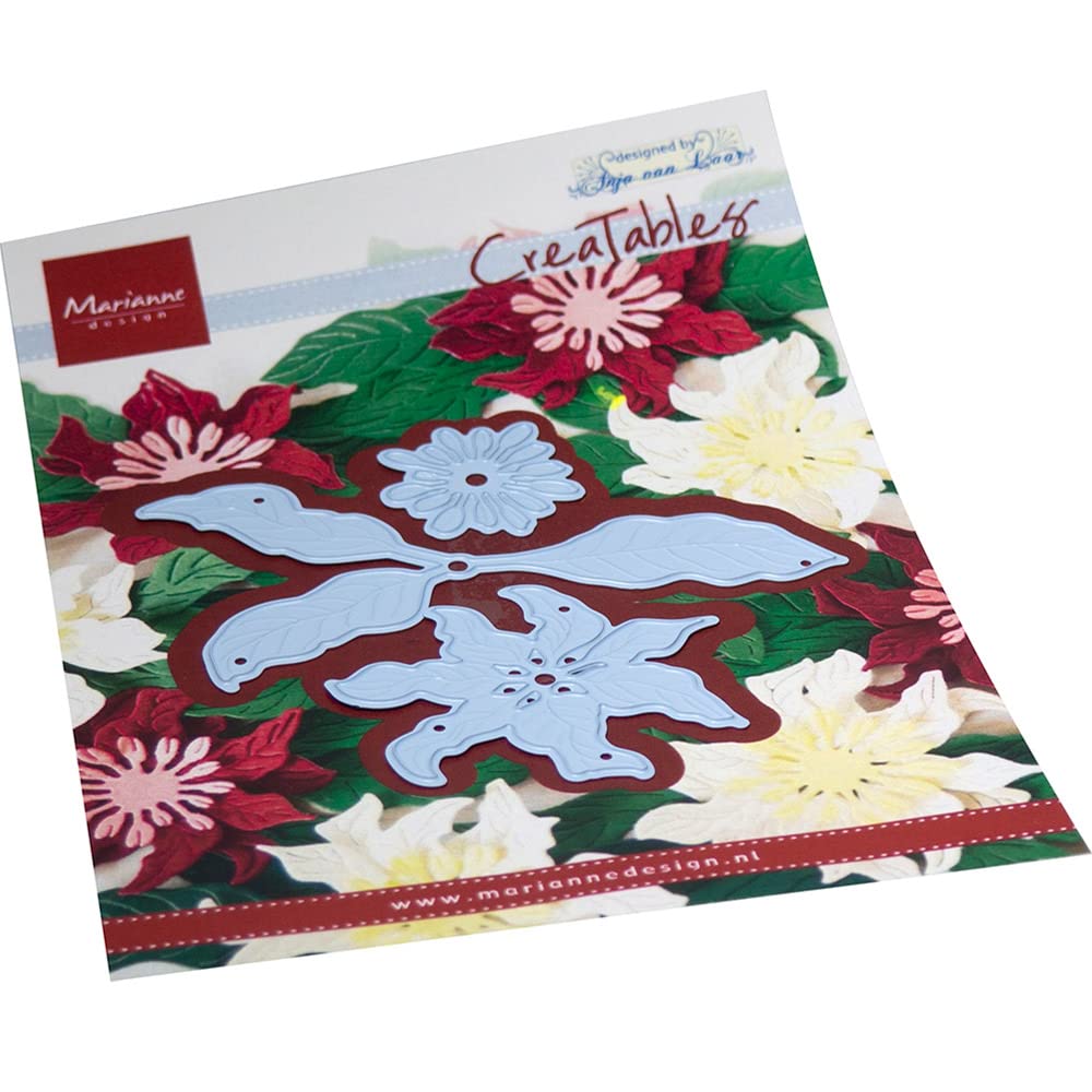 Marianne Design Creatables, Anja's Poinsettia, for Paper Craft Projects, Light Blue, One Size