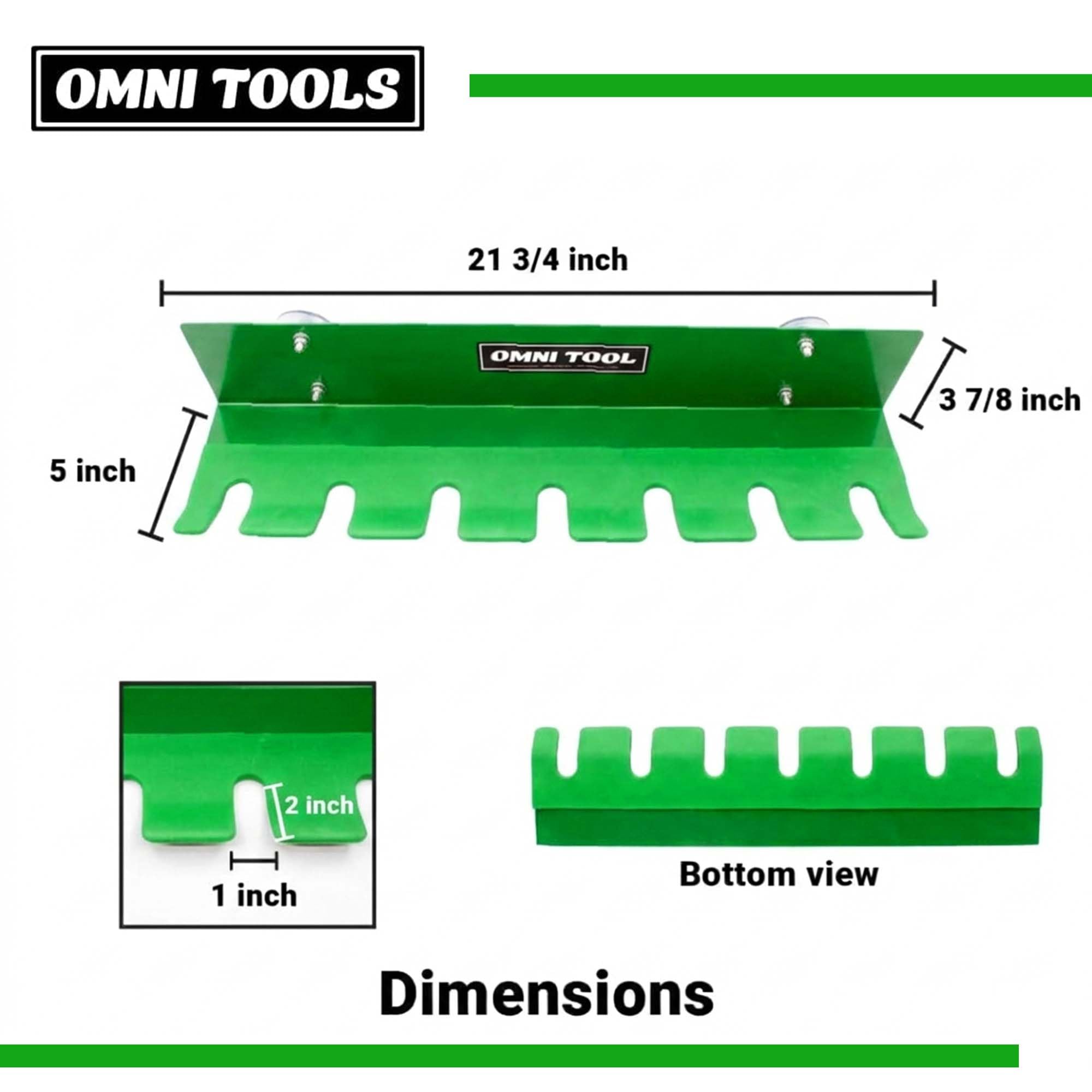 LAUCO Omni Tool - Soporte para pistola de pintura múltiple, soporte para pistola de pintura, capacidad para 7 pistolas sin tazas o 4 pistolas con tazas, diseño estable y sin arañazos (verde, 1 unidad)