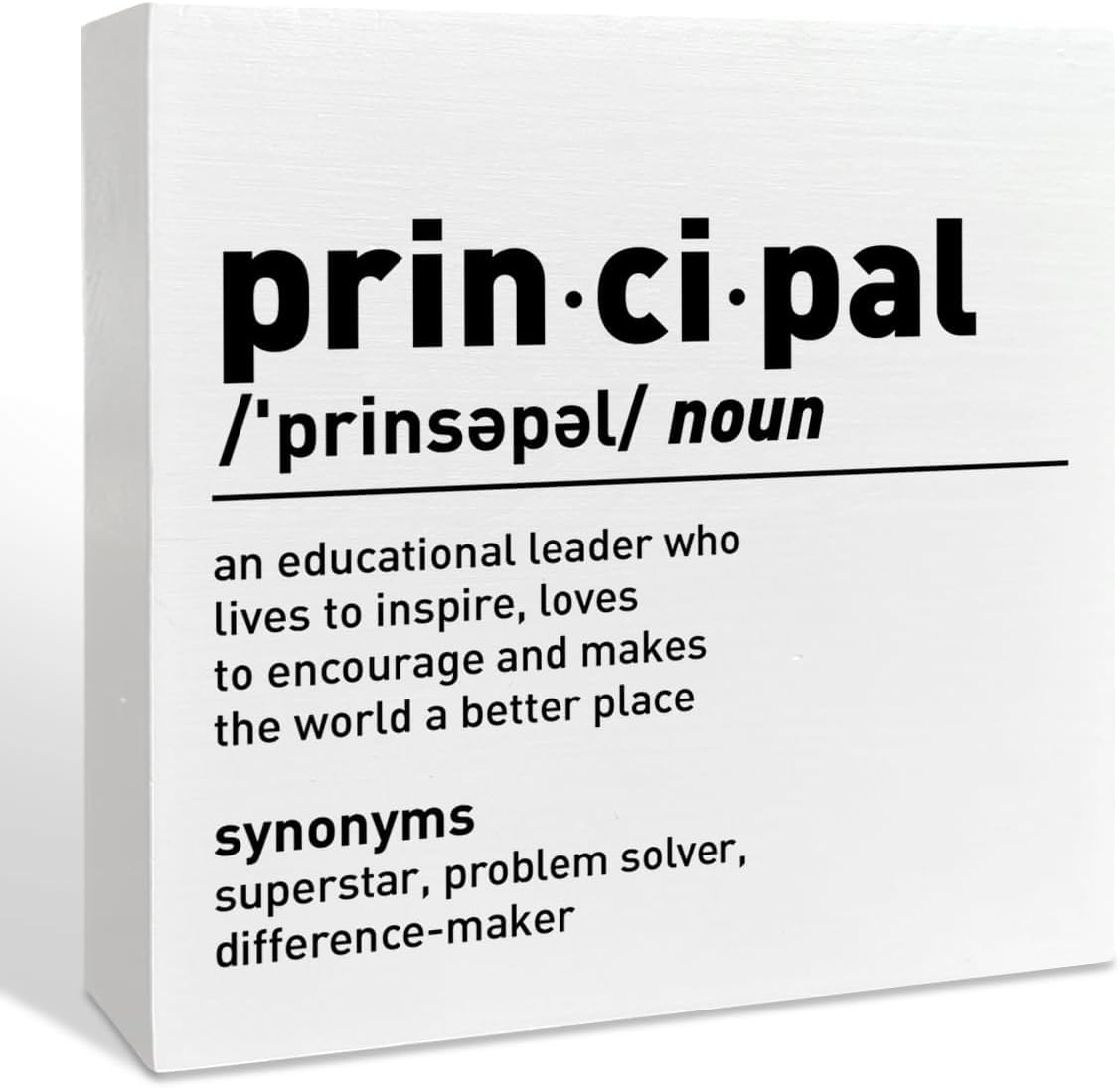 Principal Definition Box Sign 5x5 Inch Desk Decor Plaque