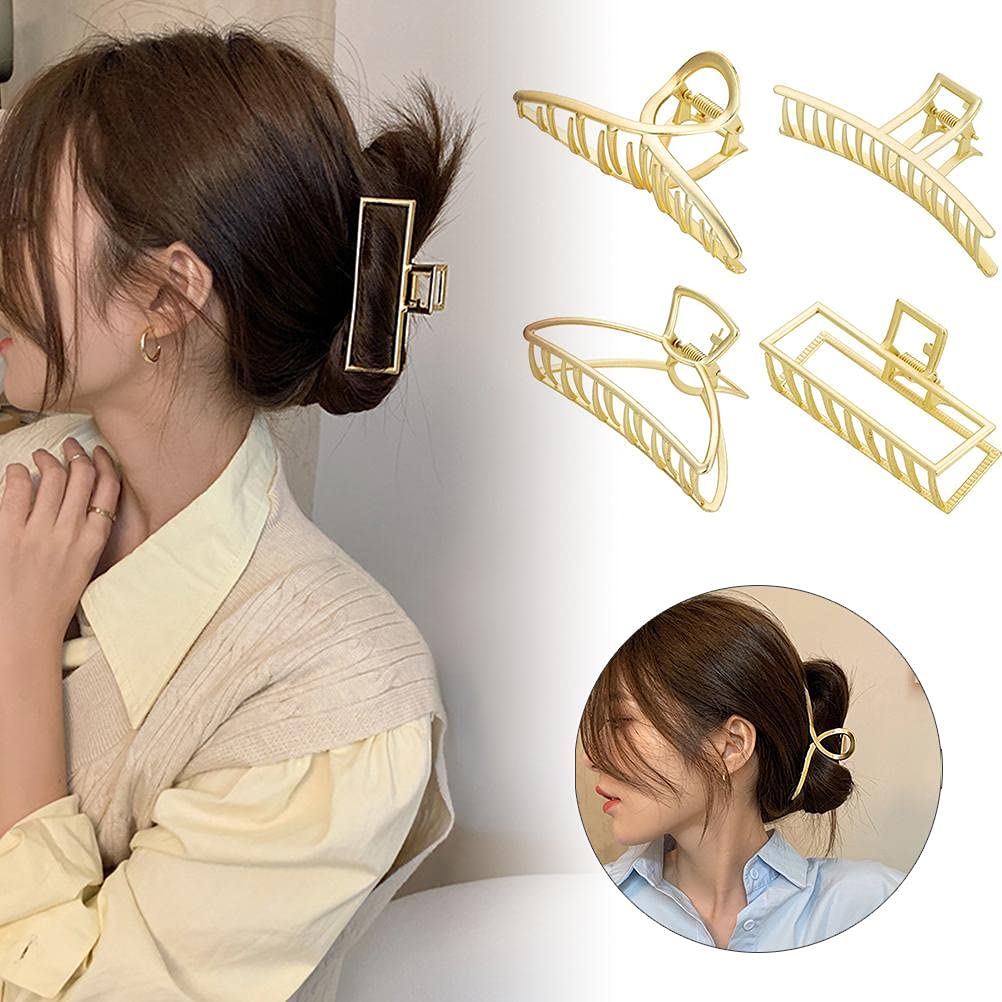 Amazon.com: ZICRIC 4PCS Metal Big Hair Claw Clips, Hair Claw  display picture 1