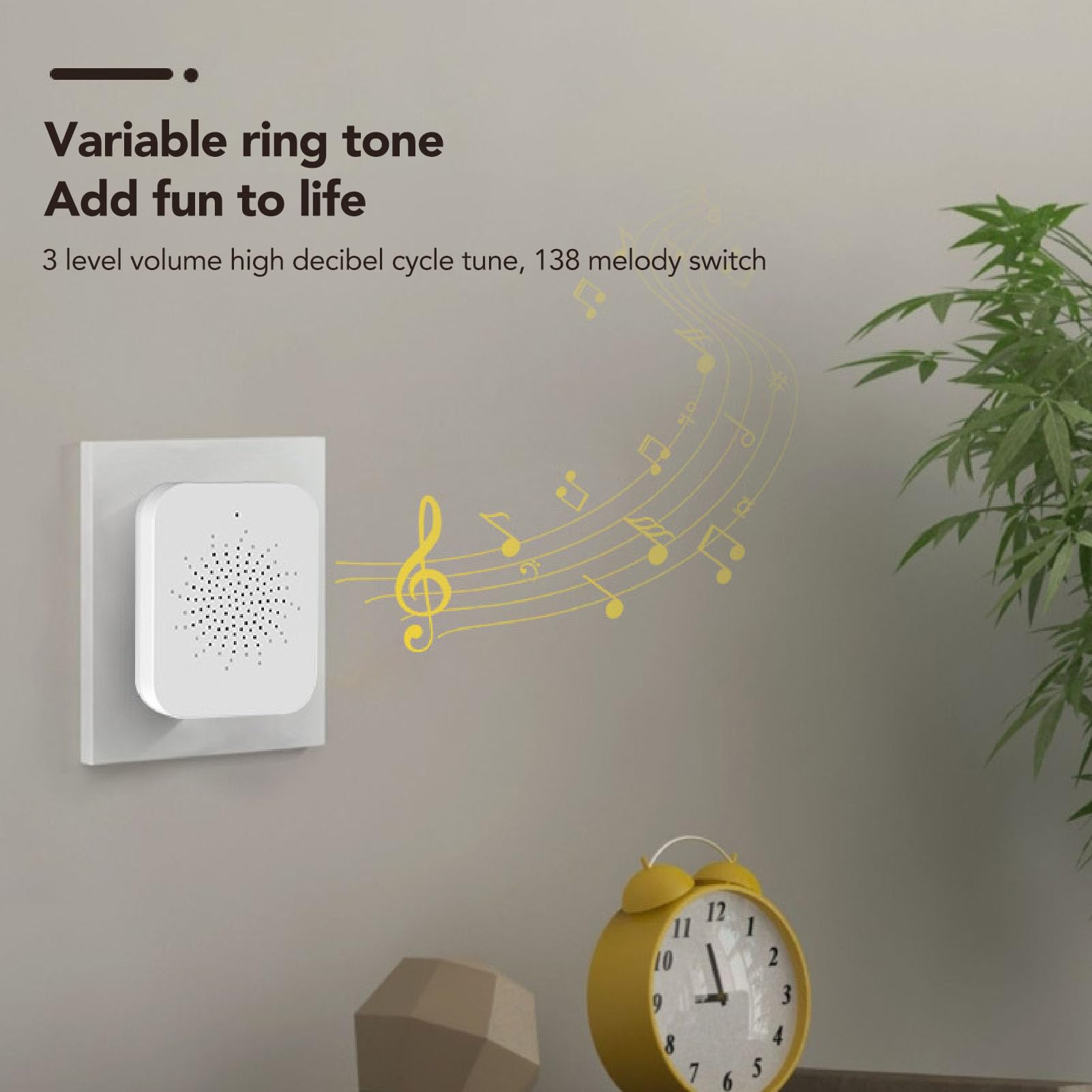 SENECESLI Timbre con Video 2.4G WiFi Cámara de Timbre Inalámbrico con Timbre, 38 Melodías, Visión Nocturna HD Gran Angular de 1MP 90°, Audio de 2 Vías, Detección Humana PIR, Soporte de