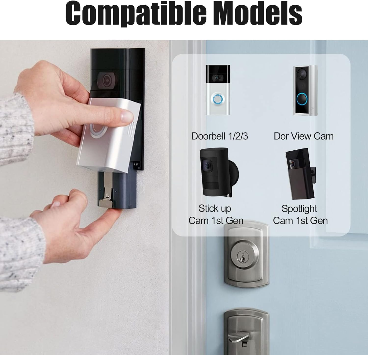 Ersatzakku für Ring Video Doorbell 2/3/3Plus/4 mit Ladestation, V4 Ersatzakku Kompatibel mit Stick Up Cam Akku (2nd& 3nd Gen), Spotlight Cam und Peephole Cam 2 Pack（3.65V 6040mAh）
