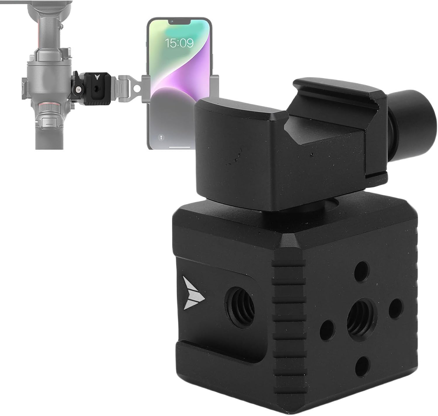 Sanpyl Cold Shoe Adapter Mount for RS2, RSC2, RS3, RS3 Pro, RS4, RS4 Pro stabilizers, Integrates 1/4 inch, 3/8 inch Screw Hole, Rod Clamp Mount Expander