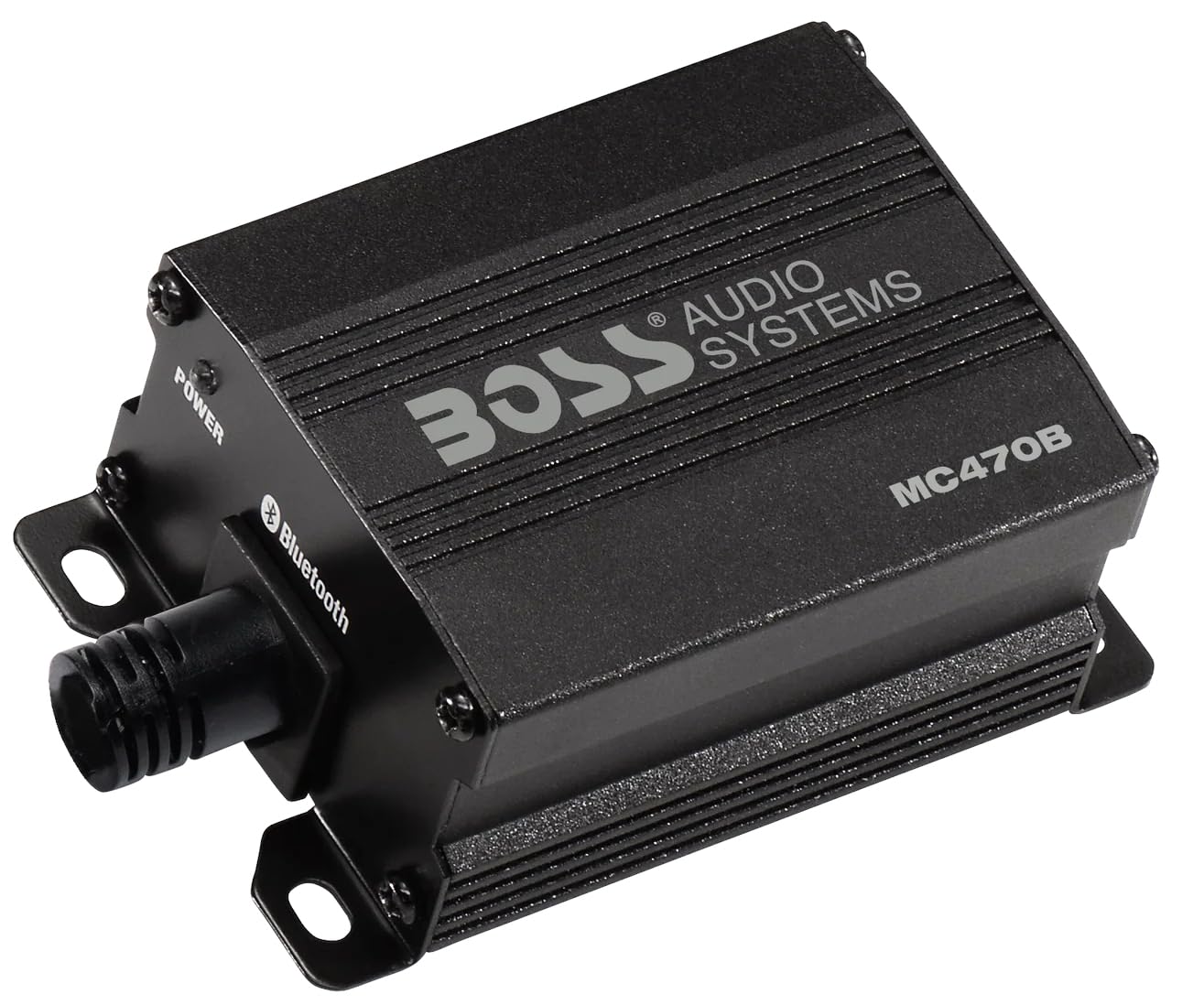 Kit Set para Boss Audio Systems MC470B, con Amplificador de Rango Completo Clase D y 4 Altavoces cromados de 3", para Motocicletas, Resistente a la Intemperie, 1 Kit