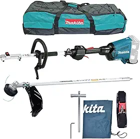 Multifuncional a Bateria 36V (18V + 18V) com Implemento de Roçadeira e Bolsa sem Bateria e Carregador Makita DUX60ZM3