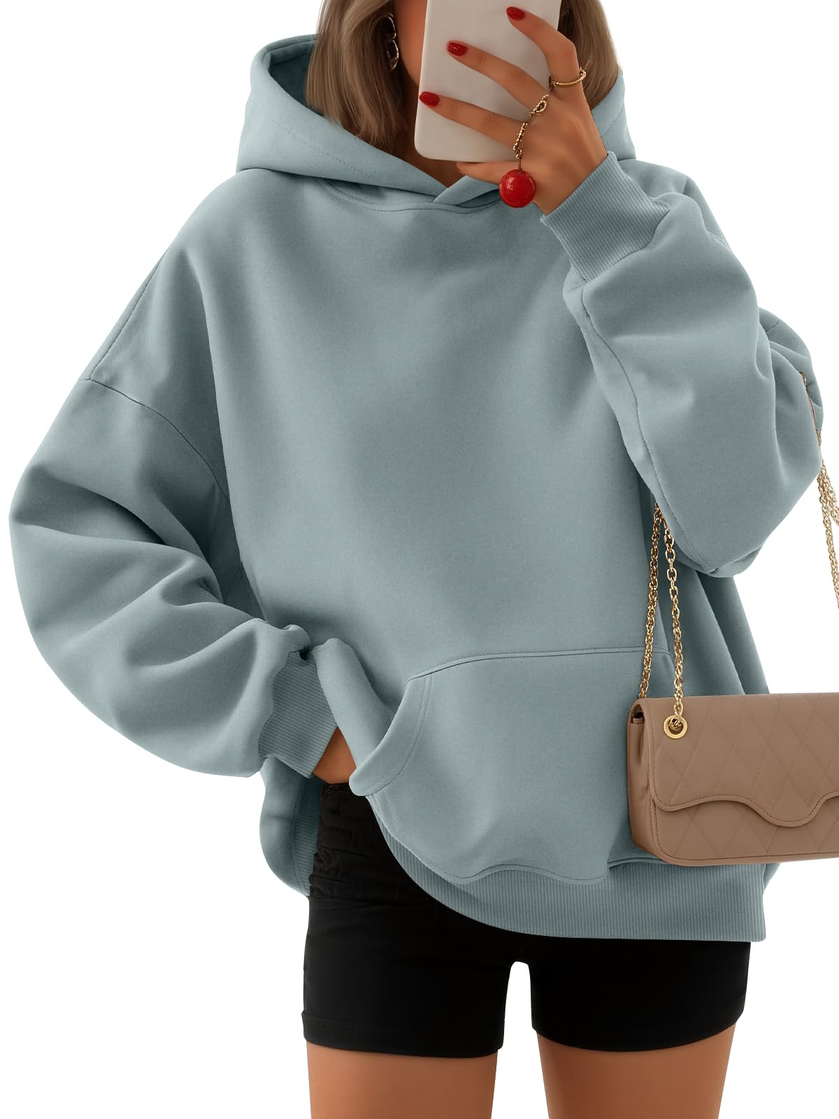 EFAN Womens Hoodies Oversized Sweatshirts Pullover Fleece Sweaters Long Sleeve Winter Fall Outfits Fashion Y2k Clothes