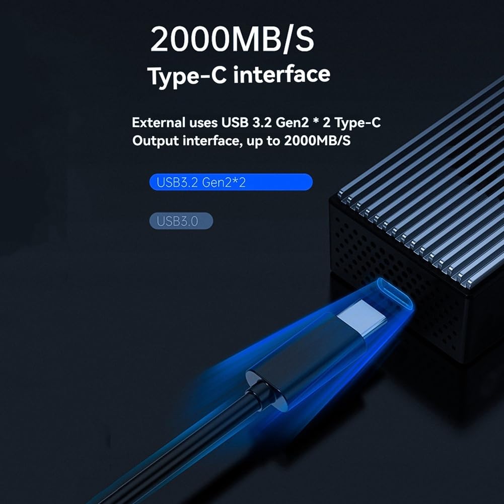 Do obudowy dysku SSD M.2 NVMe, do NVMe PCI-E M.2 SSD etui do NVMe SSD rozmiar 2230/2242/2260/2280 (do 4 TB)