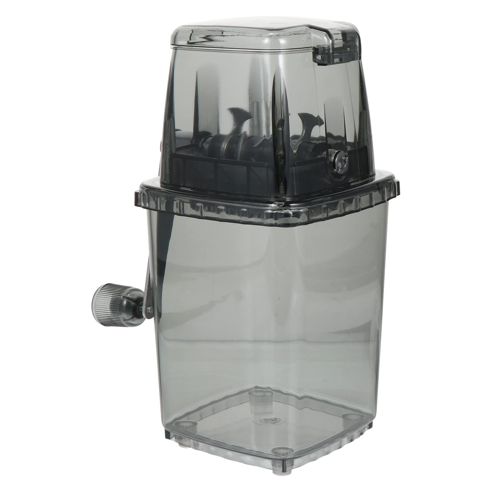 Mikikit Eisschneider 2l Kapazität Manueller Kleiner mit Handkurbel Multifunktionaler Eiscrusher aus Edelstahl und Pp Kunststoff für Schneekegel und Slushies