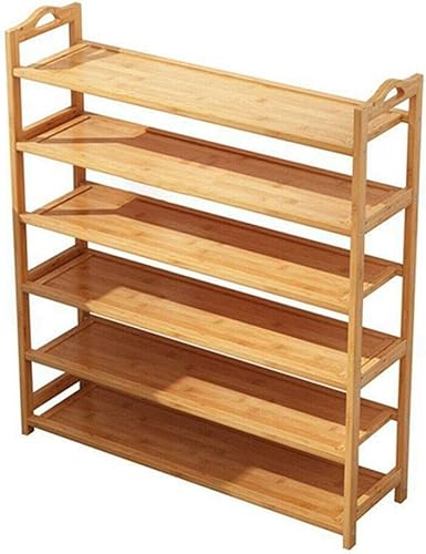 CompreDH - Organizador de zapatos de madera de bambú de 6 niveles estante de almacenamiento de zapatos organizador de zapatos organizador de zapatos