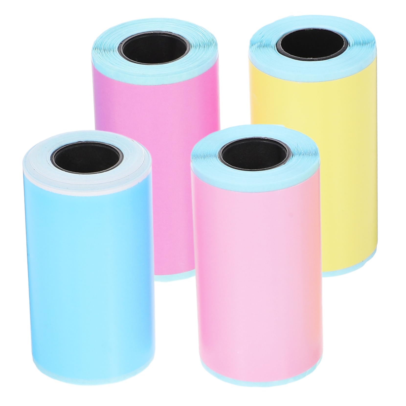 HOMSFOU 5 ensembles Papier Thermique Papier Photo Auto-Adhésif Autocollants Photo Couleur Étiquettes Autocollantes Numérotées Autocollants Étiquettes Autocollantes 4 rouleaux*5