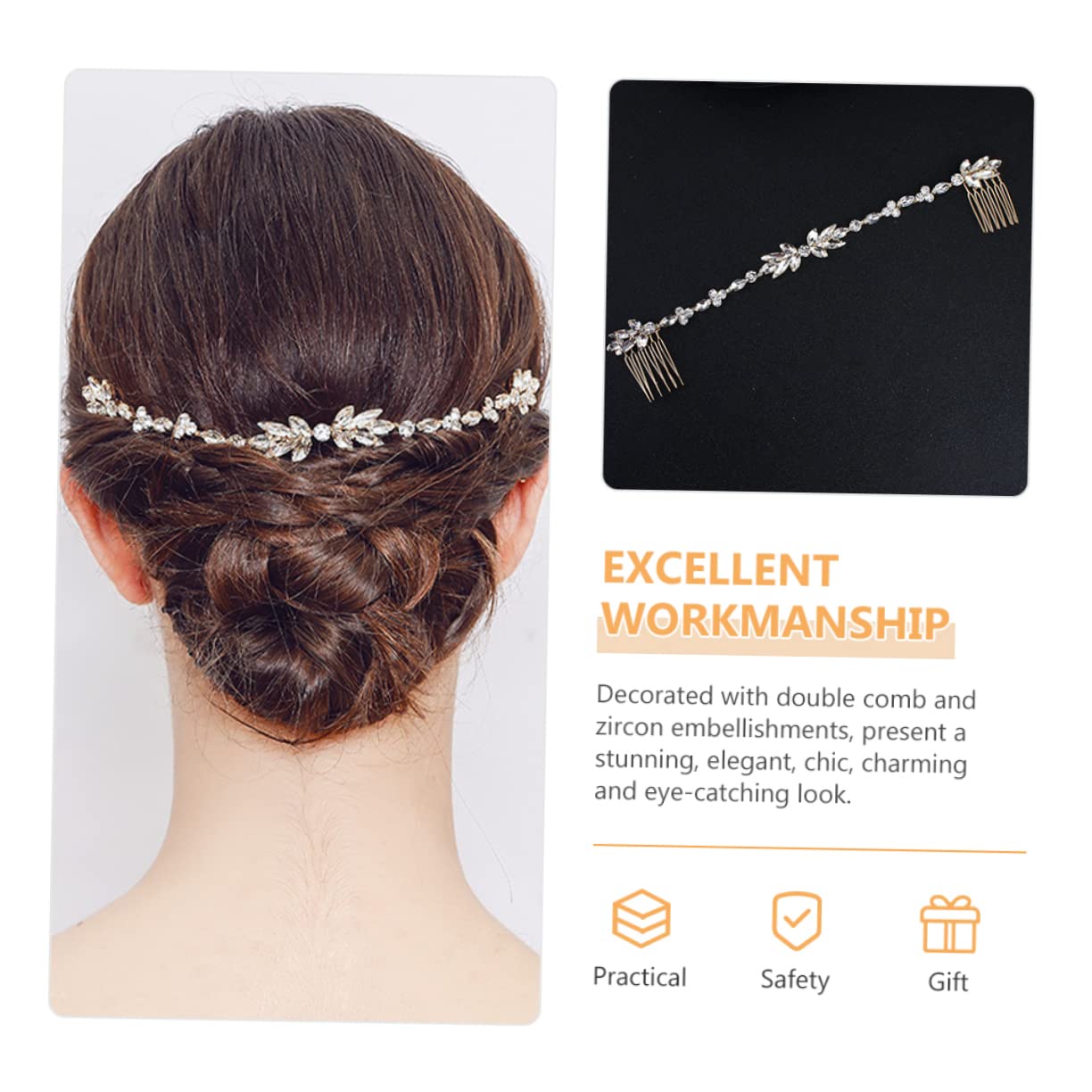 MAGICLULU 5st Braut Hochzeit Kamm Braut Kopfschmuck Haarkämme Für Die Hochzeit Haarspangen Für Damen Accessoires Für Haare Brauthaarteil Tiara Modellieren Brautjungfer Zinklegierung Zubehör