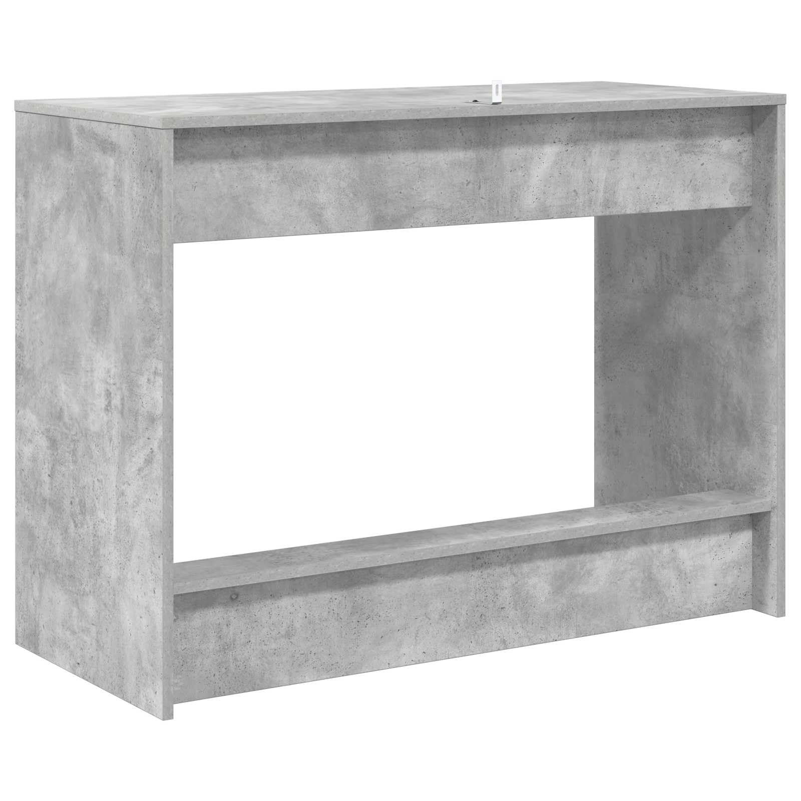 Biurko na łóżko, betonowo-szary, materiał drewnopochodny, 100 x 45 x 75 cm, kompaktowe, zajmuje mało miejsca, do domowego biura, pokoju dziecięcego, pokoju młodzieżowego, ergonomiczne, z półką