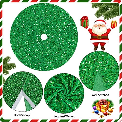 Christmas Tree Skirt Glitter Green Review Premium Commodity Review Center