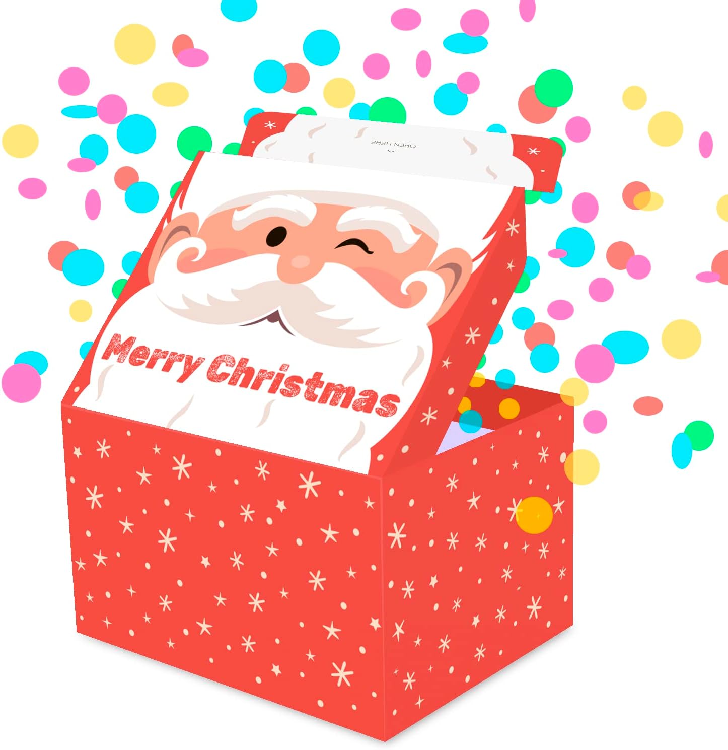 FETTIPOP Christmas Gift Box DIY Exploding Confetti (7.1x5