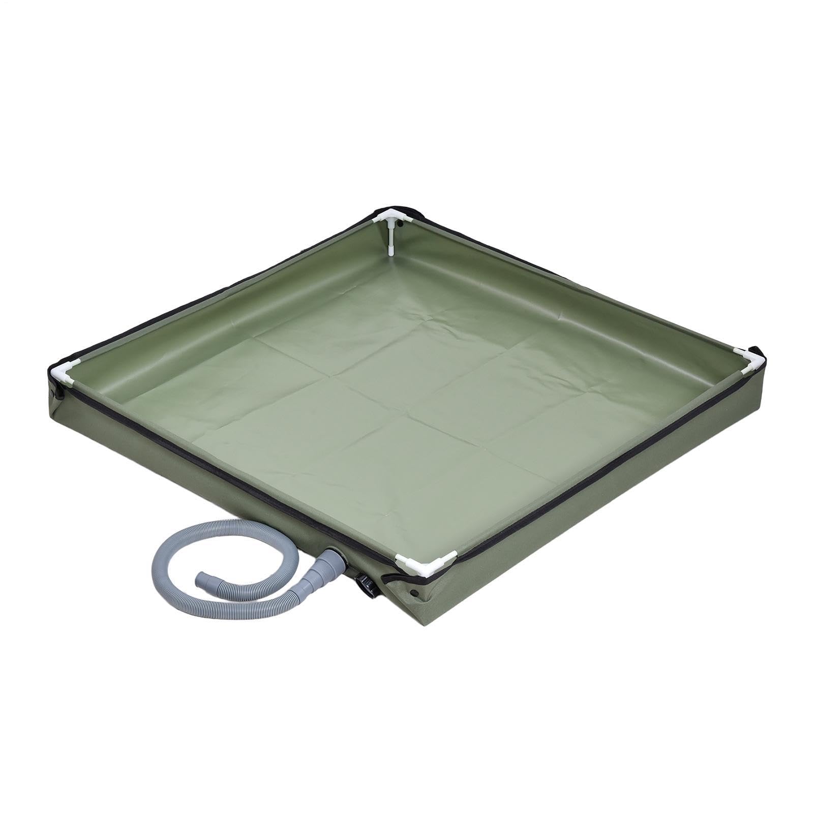 Bandeja de ducha plegable para camping, área de ducha temporal móvil con