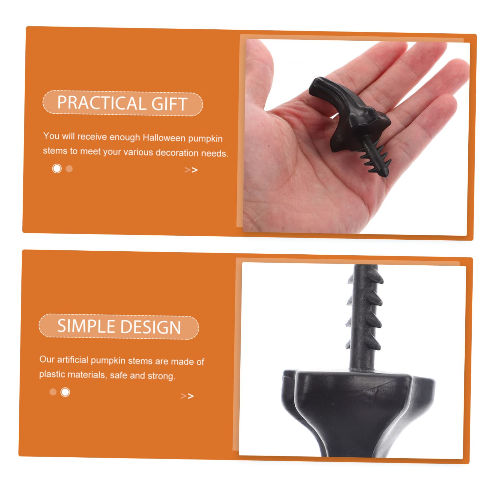 36pcs Plastic Pumpkin Handle Pumpkin Stems Crafts Simulation Pumpkin Stems Faux Pumpkin Stems Fake Pumpkin Stems Plastic Pumpkin Stems Pumpkins Decor Pumpkin Accessory