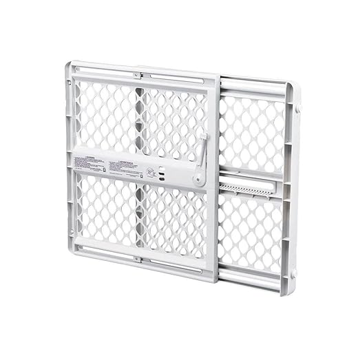 MYPET North States Universal Pet Gate: 26” - 42” Wide Dog Gate. Use as Pressure Mounted Gate or Swinging Door with Included Hardware. Dog Gates for Doorways, 26" Tall, Gray